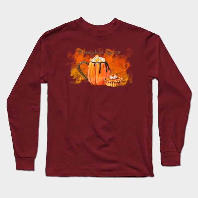 Pumpkin Spice Long Sleeve T-Shirt by Viper Unconvetional Concept